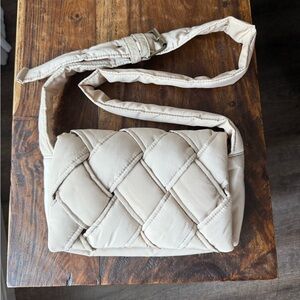 Anthropologie The Lark Puffy Woven Crossbody Bag